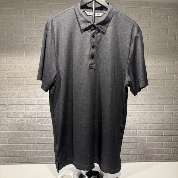Bundle Travis Mathew Golf Polo Shirt XL Blue Gray Striped Performance Casual Men - Picture 8 of 11